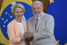 Un acuerdo que depende de Europa European Commission President Ursula Von Der Leyen in Brazil