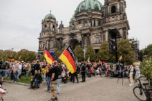 Supporters of the far right party AfD (Alternative for