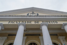 La educación superior universitaria y el nuevo contrato social Niteroi, Brazil, Low angle view of the facade or exterior wall in the Law Faculty Building.