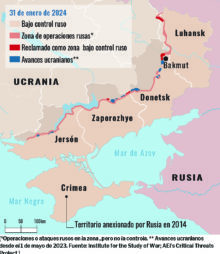 Mirar un mapa: El tercer año de guerra contra Ucrania 2-Mapa Ucrania-Enero 2024_MOD