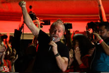 Former President Luiz Inacio Lula da Silva speaks in Sao Paulo